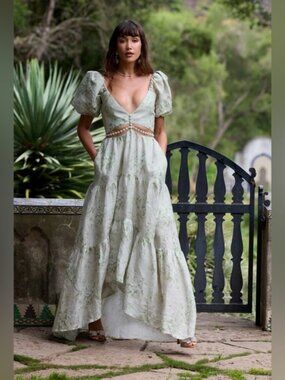 V. Chapman | Dresses | V Chapman Emma Dress In Taupe Windsor Brocade |  Poshmark
